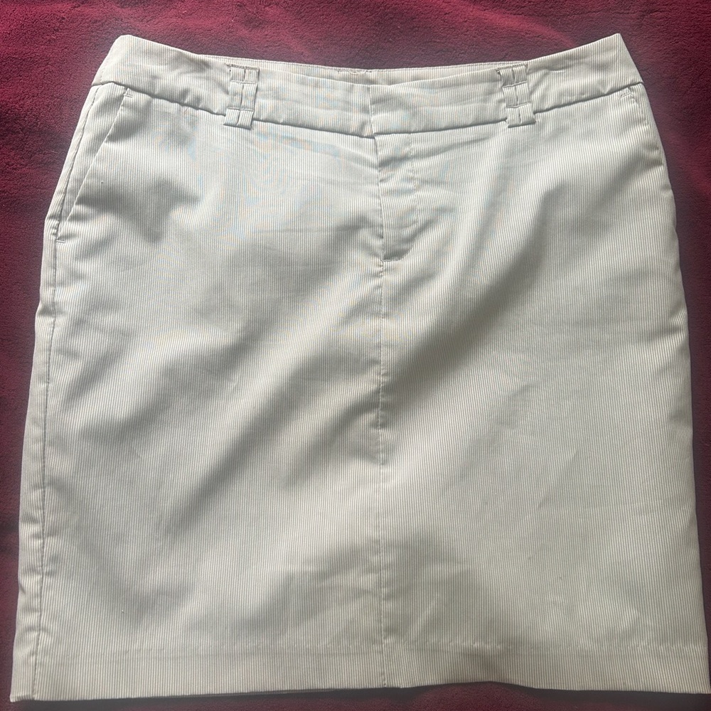 Apostrophe Cream Pencil Skirt